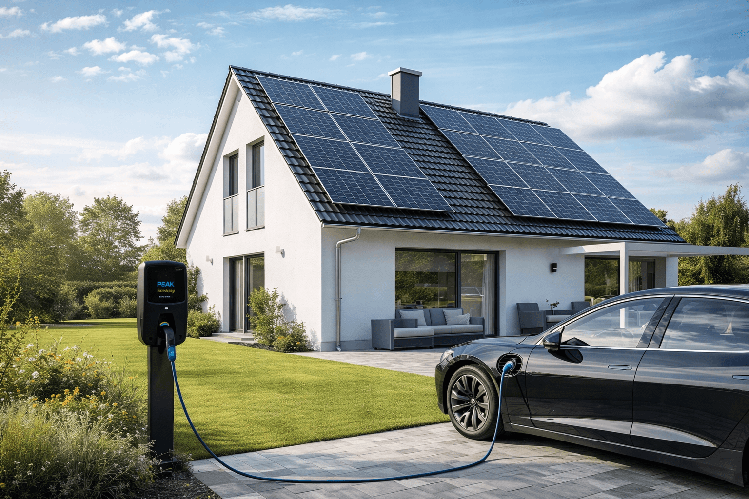 PV-Anlage auf Einfamilienhaus am Niederrhein