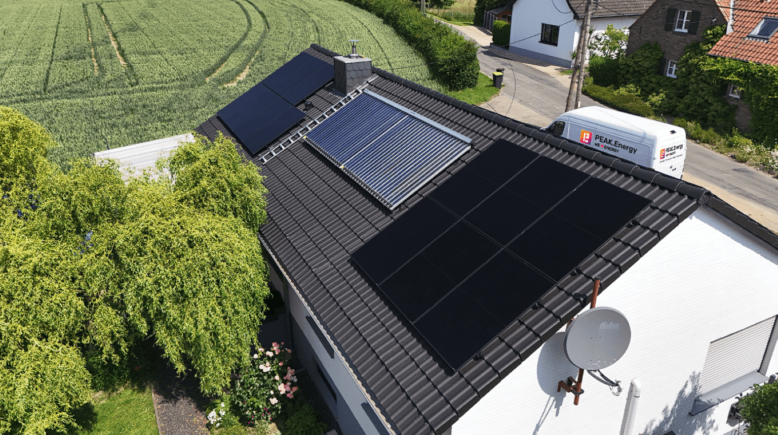 Haus mit moderner Energietechnik